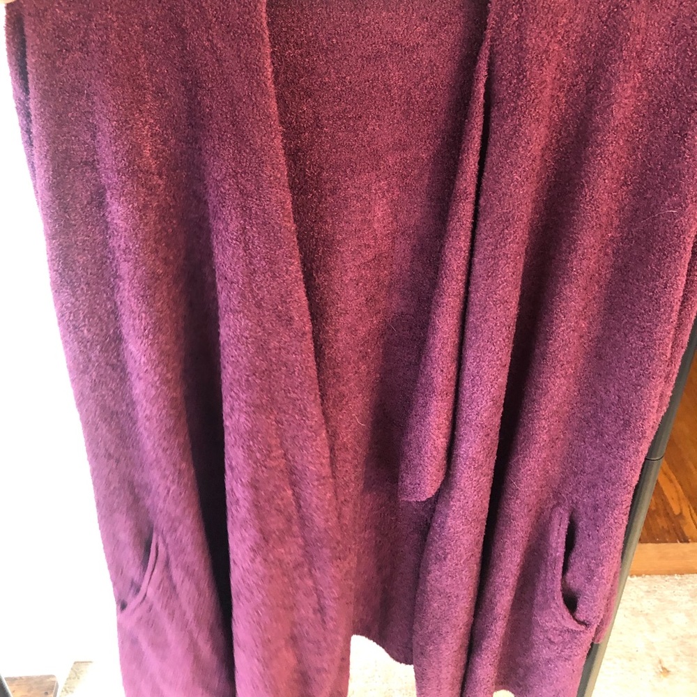 Barefoot Dreams CozyChic Cardigan Mulberry Medium